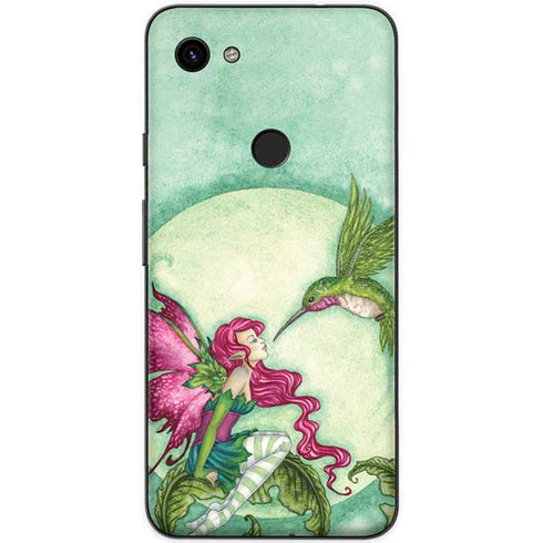 Amy Brown Flirting Fairy and Hummingbird Google Pixel 3a XL Skin